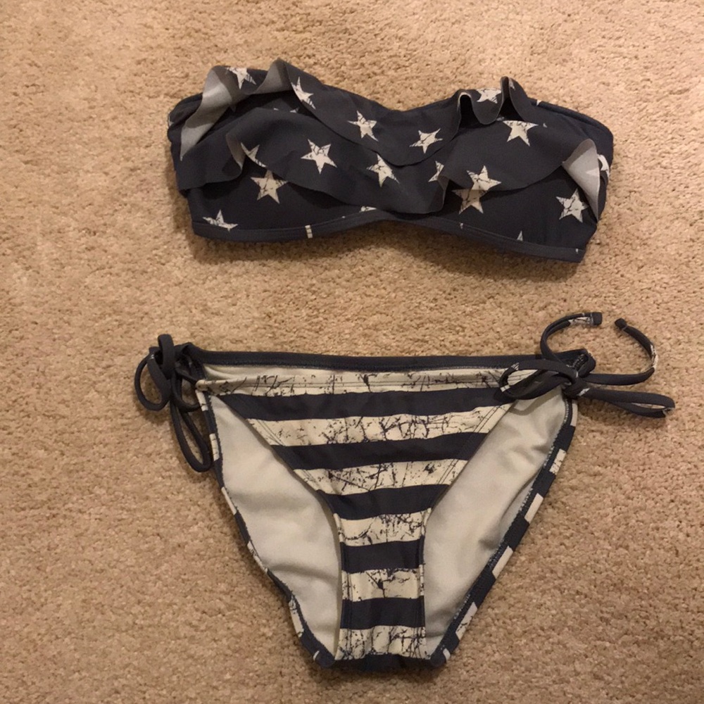 Grey Stars & Stripes Bikini